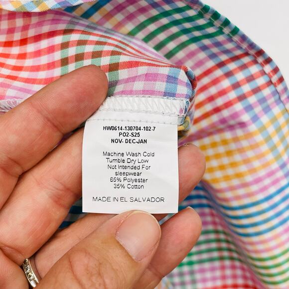 NWT Little English Size 12 Button Down Shirt in Preppy Check - Picture 6 of 6